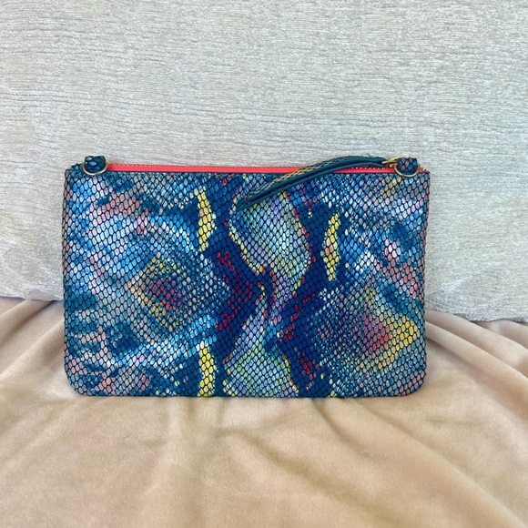 Anthropology Faux Snakeskin Clutch - Picture 2 of 4